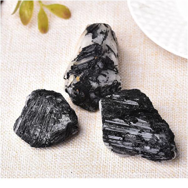 

1pc natural black tourmaline crystal natural quartz raw crystals rock mineral specimen energy healing stone home de qylqpv
