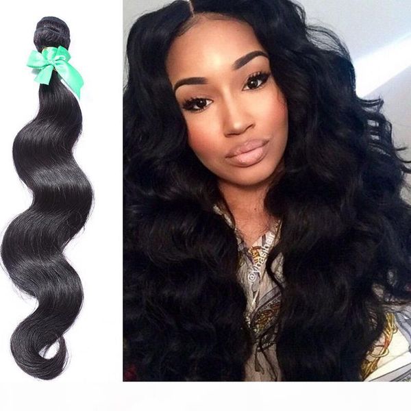 

7 класс бразильского девы волос body wave 3 4 связки deal человеческих волос weave virgin бразильских волосы плетение связка бразильская объ, Black