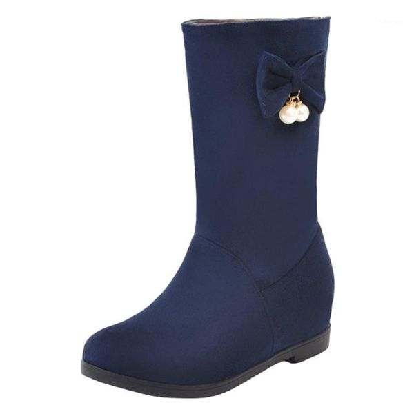 

women winter warm boots flat with warm high boots large size student shoe1, Black