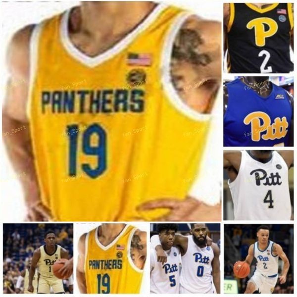 

pitt panthers college basketball jersey 24 ryan murphy 4 jared wilson-frame 13 steven adams 3 malik ellison 11 sidy n'dir custom stitch, Black