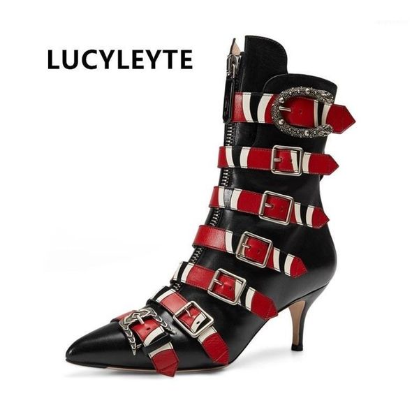 

2020 catwalk models leather pointed boots, foreign trade explosions, european and american styles with ankle boots for women1, Black