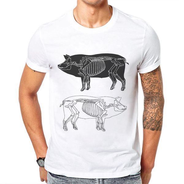 

fashion hipster mens short sleeve casual s pig printed funny camisetas hombre sport hooded sweatshirt hoodie men t shirt