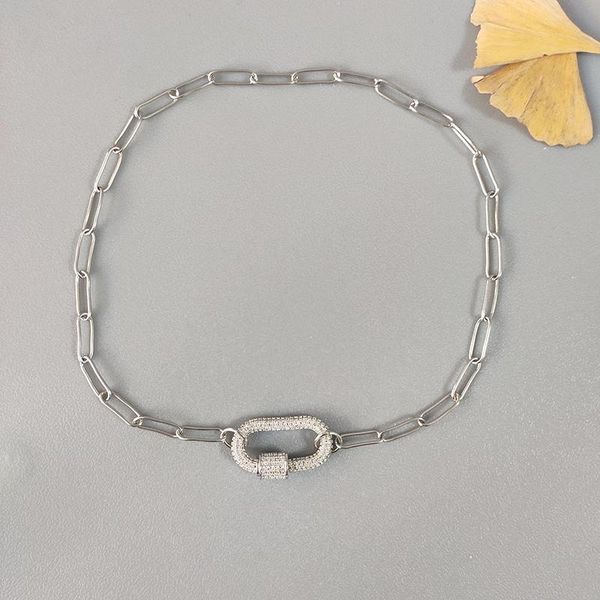 

2020 хип хоп бамбук цепи ожерелье человек серебристого цвета короткие спиральные пряжки подвеска аксессуары модные простой моды диких женщин, Golden;silver