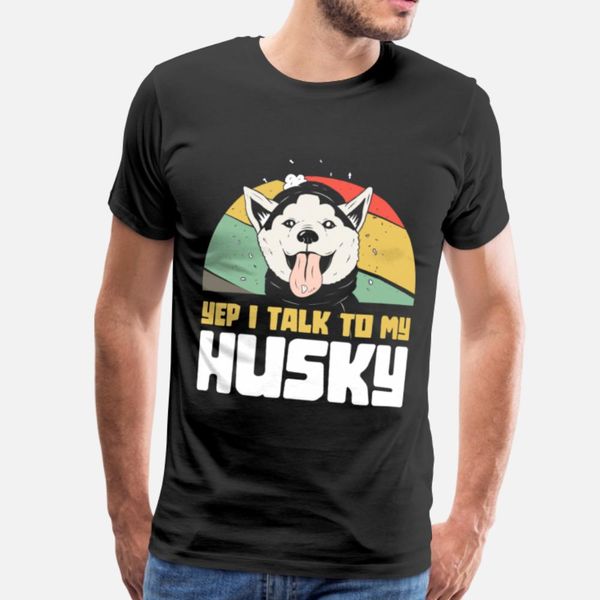 

yep i talk to my husky - huskybaby t shirt leisure oversized summer tracksuit hoodie sweatshirt