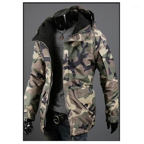 

men's down & parkas style cotton clothing autumn winter camouflage wind cap jacket coat clothes plus size casual outwear1, Black