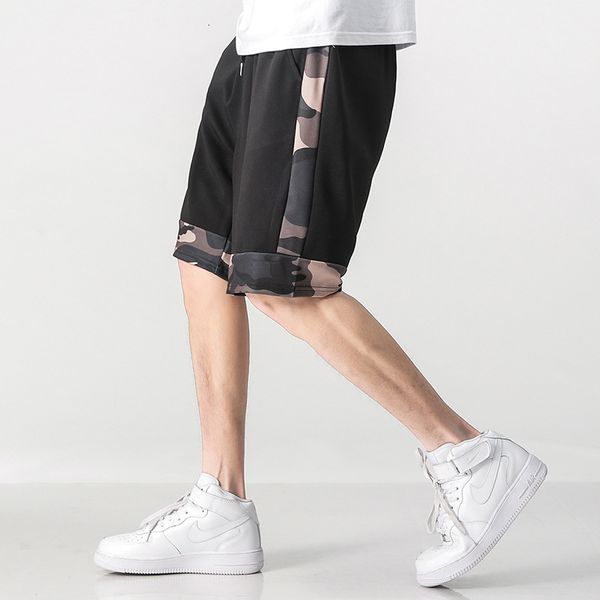 

men's summer korean new 5-point shorts loose solid color casual trendy straight pants, White;black