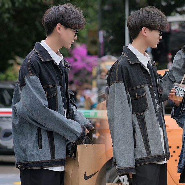 

new 2021 jeans spring and in autumn fashion male student sports big long sleeve jacket 0ofl, White;black