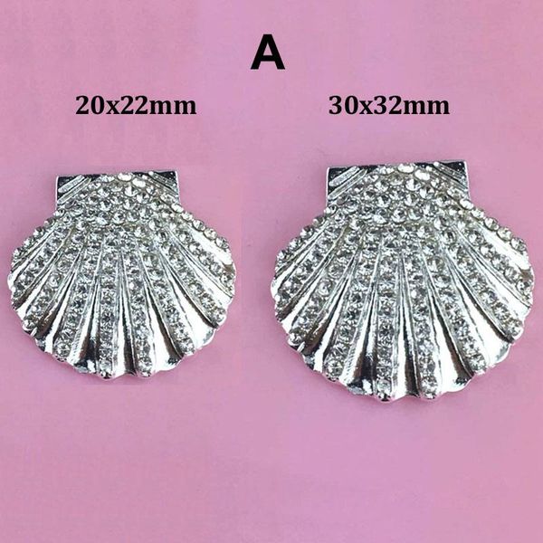 

clear rhinestone seashell button with shank for diy decoration crafts 100pcs rmm124, Blike;white