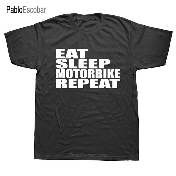 

eat sleep motorbike funny biker party new xmas birthday gift ideas funny short sleeve cotton tee hoodie designers t shirts sweatshirt