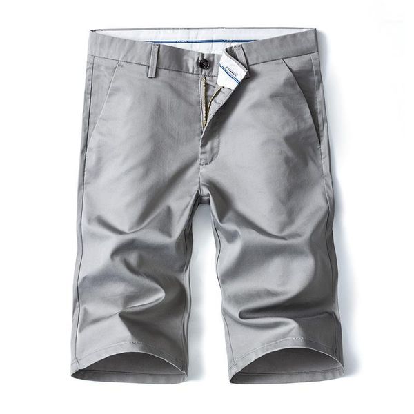 

classic style men's business casual shorts summer new fashion stretch stretch solid color cotton short pants male brand khaki1, White;black