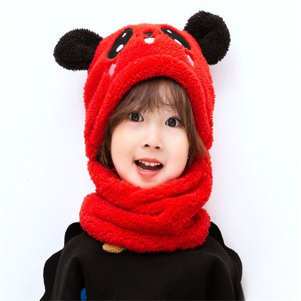 

cartoon hat for girls boys scarf thicken cap newborn pgraphy baby stuff winter children kids 1-18years 20220302 q2, Yellow