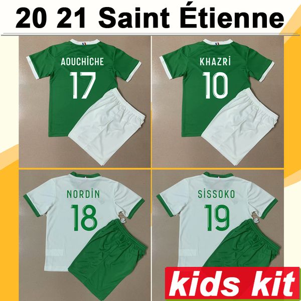 

20 21 khazri bouanga kids kit soccer jerseys aouchiche sissoko home away child football shirt hamouma boudebouz short sleeve uniforms, Black