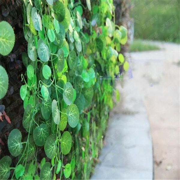 

decorative flowers & wreaths 2.5m long artificial vine green leaf ivy rattan silk hanging fake plant garland home wall party decoration