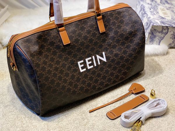 

men's and women's new stitched leather travel neutral fashion medieval bag arc de triomphe print contrast handbag