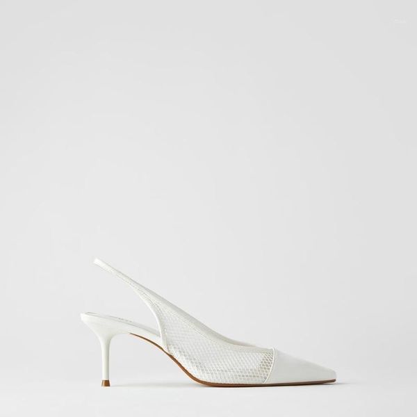 

2020 summer new shoes white mesh exposed with fine women sandals1, Black