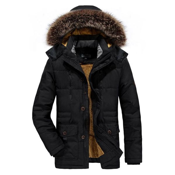 

icpans parka jacket men long fur winter parka men coats plus warm black zipper jacket mens plus size xxxl 4xl 5xl 6xl