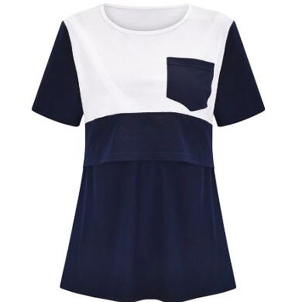 

2020 women maternity clothes casual short sleeve o-neck nursing crop for breastfeeding lj201119, White