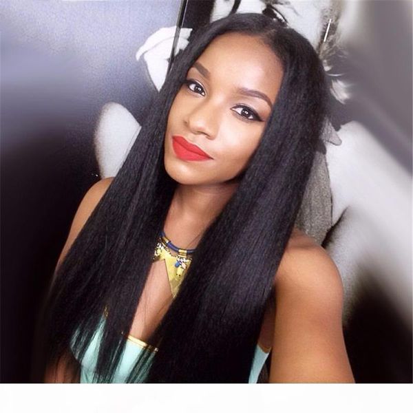 

brazilian silky straight lace front human hair wigs for black woman 130 density glueless full lace wigs with baby hair natural hairline, Black;brown