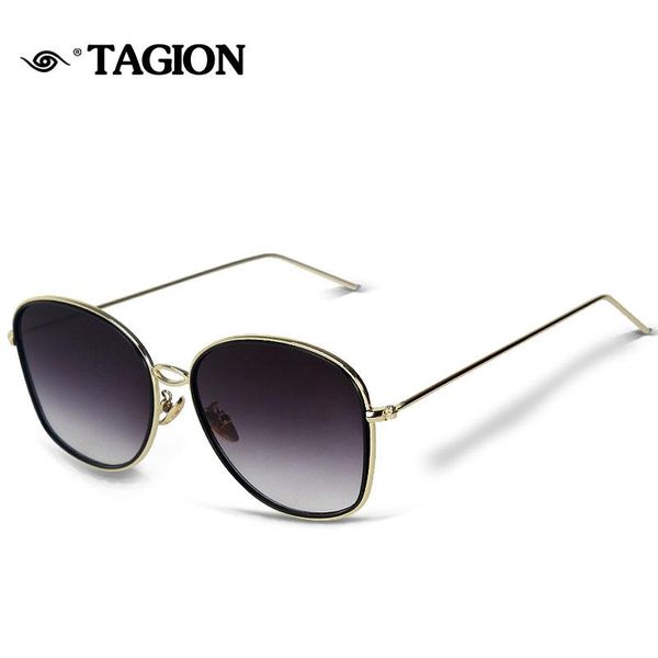 

sunglasses tagion 2021 retro square women brand designer sun glasses for alloy mirror female 5916, White;black