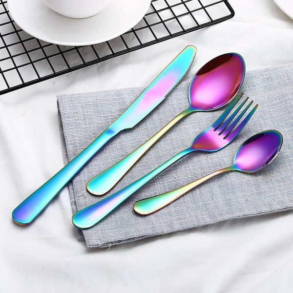 

forks knives spoons stainless steel silverware set tableware set cutlery knives sets tea spoon dinner wedding tableware set h bbycqy