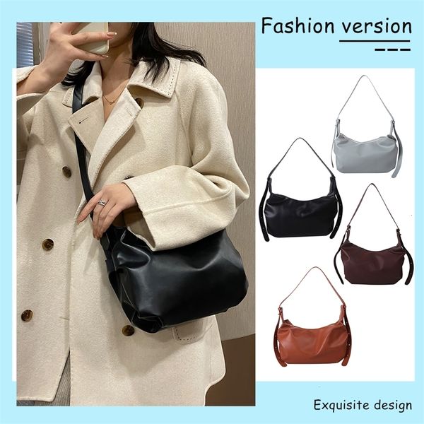 

casual messenger bag solid color shoulder dumpling handbag female pleated totes fashion exquisite shopping bag