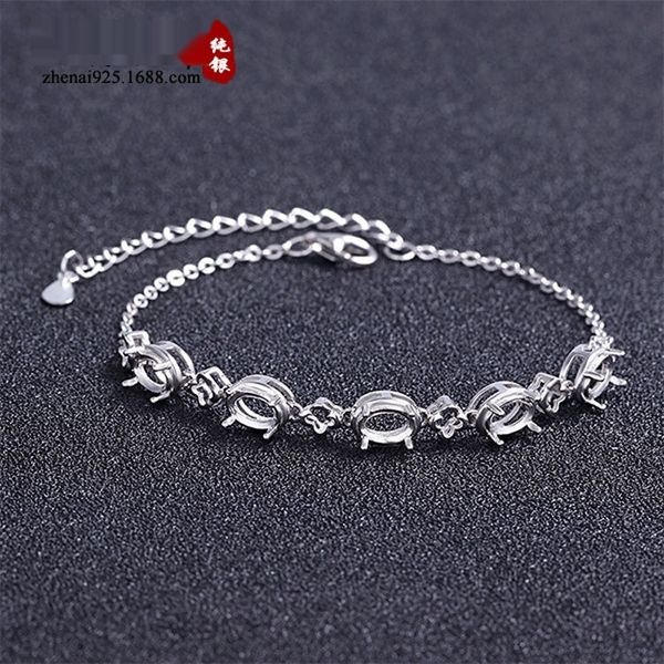 

мода 925 braceletdiamond braceletsilver поддержка браслет 4 6мм алмазов яйцевидной формы браслет пустой поддержки инкрустированные с различн, Golden;silver