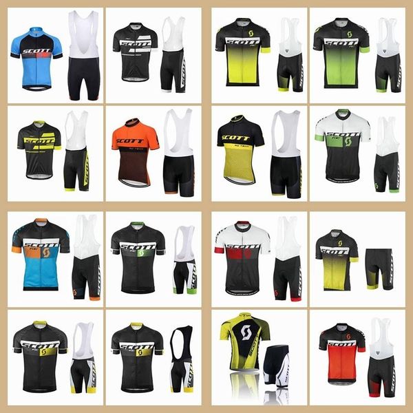 

2020 pro team scott задействуя джерси set men summer дышащий велосипед эпикировка с коротким рукавом mtb велосипедов одежда спортивная форма, Gray