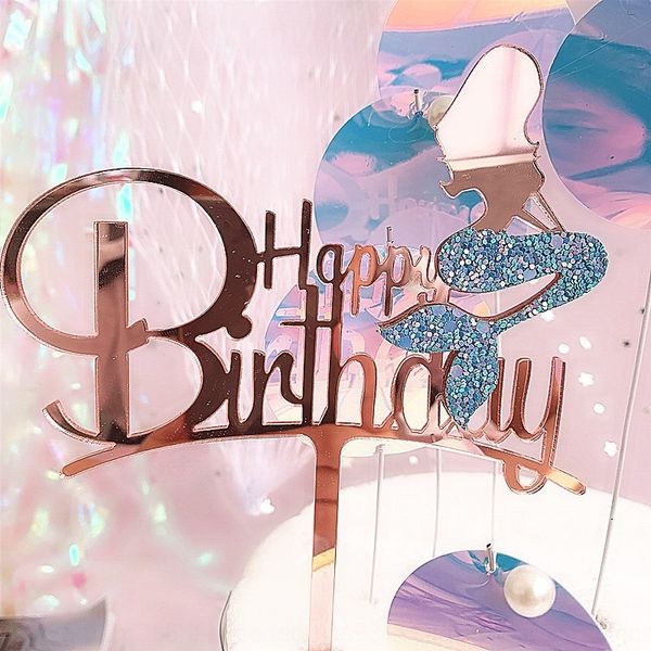 

cqeem copyright new decoration glitter mermaid happy birthday acrylic card copyright happy baked decoration glitter mermaid new birthday acr