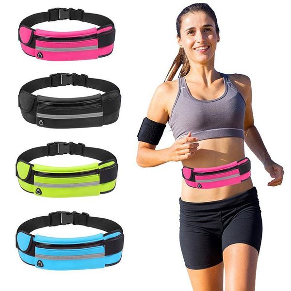 

running travel multifunctional sports pocket mini fanny pack for men women portable key usb waist pack waterproof phone belt bag