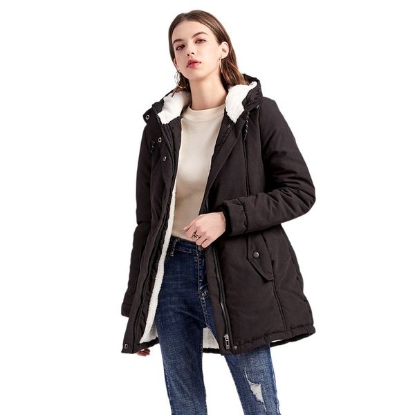 

women winter coats women classic casual down jacket coats outdoor warm feather coats puffer jacket coat outerwear, Black