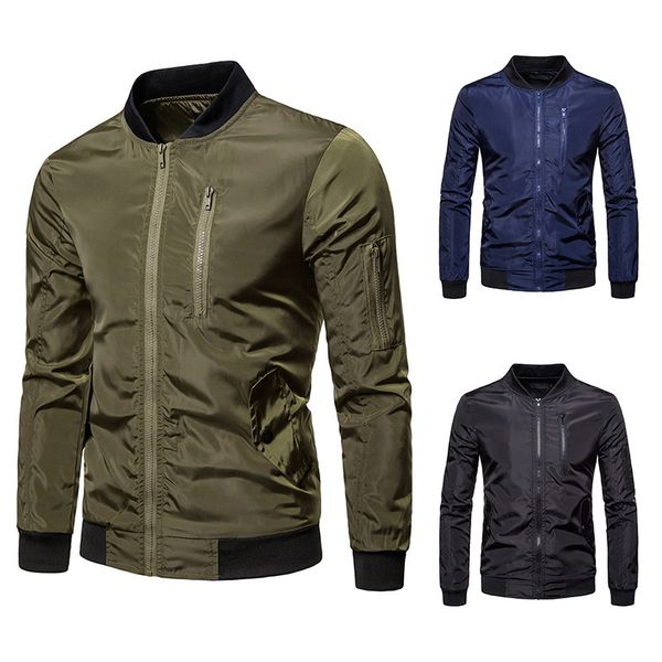 

men's jackets men army green bomber jacket autumn male and coats fashion casual streetwear for 2xl, Black;brown