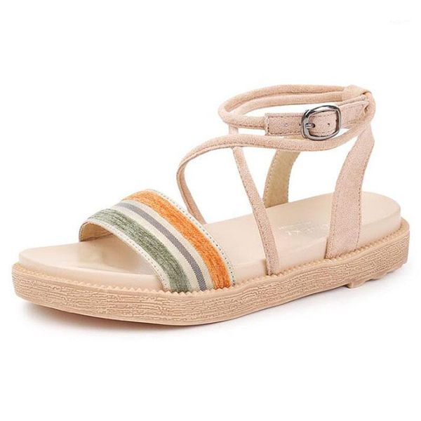 

sandals spring and summer breathable thick-soled women's fashion wild flying weaving slope with beach plus size sandals1, Black