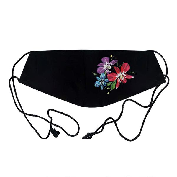 

headband masque tropical mascarar hawaiian fast delivery flower print design reusable face protection mask