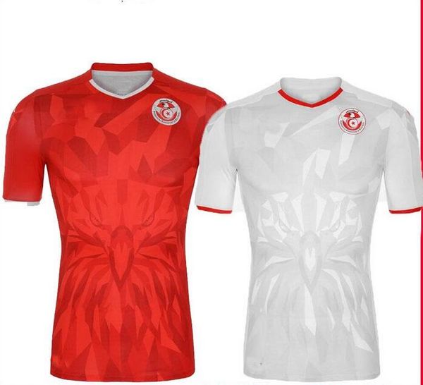 

thailand 20 21 tunisia soccer jerseys 2020 2021 national team msakni khazri sliti ben yousse hamza home away football shirt maillot de foot, Black;yellow