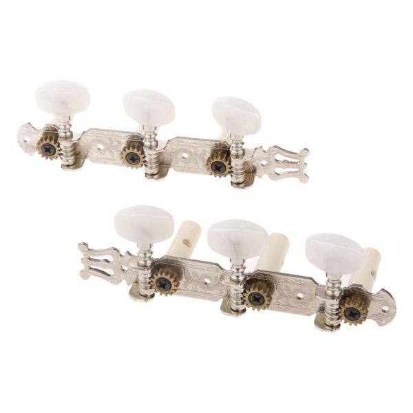 

silver engraved plank round knobs tuning peg machine head for classic guitar