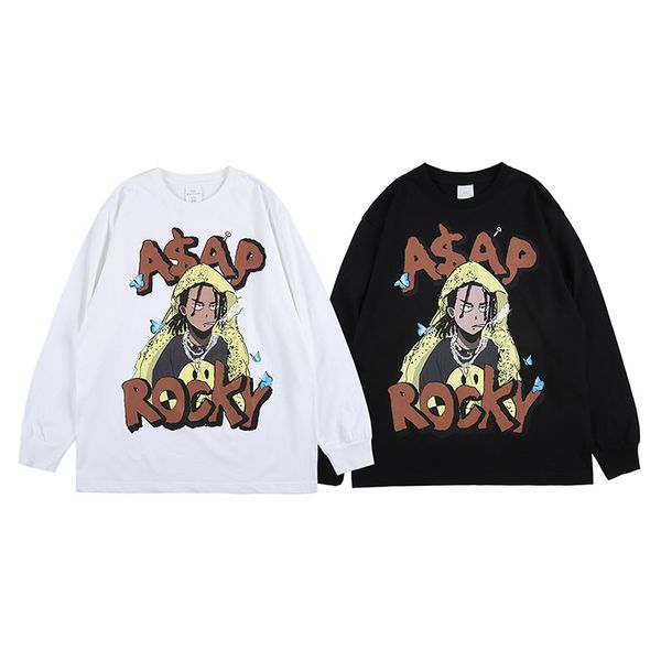 

2021 new soon as possible funny man streetwear hip hop of the graphic anime t harajuku cool hoodie c1m5, Black