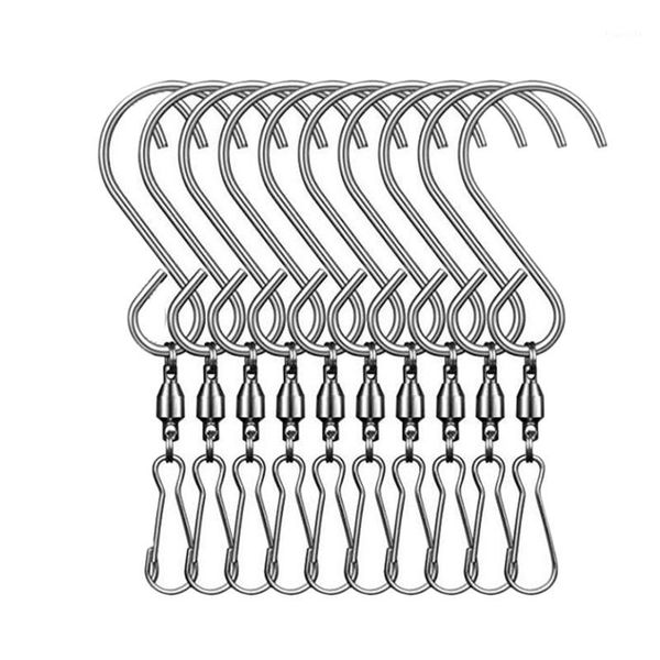 

10pcs swivel clip hanging hooks stainless steel for hanging wind spinners wind chimes crystal twisters party supply1