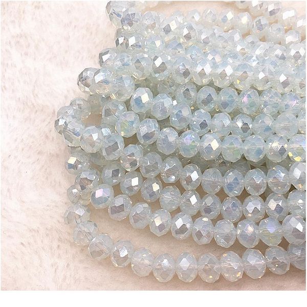 

30pcs/lot 8x6mm rondelle austria faceted crystal glass beads loose spacer round beads diy jewelry making for brace jllitk