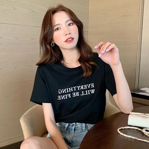 

vxq2h summer 2020 new korean short sleeve cotton black for and loose women ins thinnet red t-shirt t-shirt fashion hzlyl, White