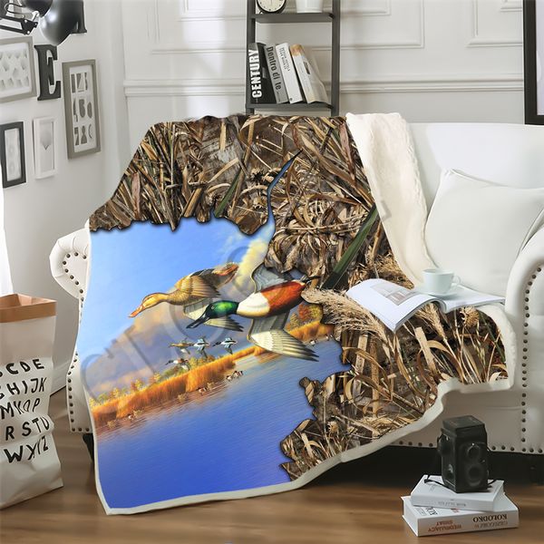 

cloocl blankets animal duck hunting 3d print casual style sofa travel throw blanket teens bedding plush quilt
