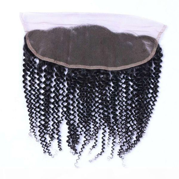 

предварительно щипковое ухо до уха кружева фронтальной закрытие кудрявой кучерявого с волосами младенца 13x4 бразильского человеком фронталь, Black;brown