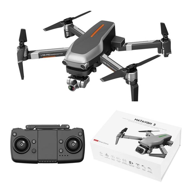

rc drone 5g l109-pro gps 4k hd camera wifi fpv brushless motor foldable selfie drones professional