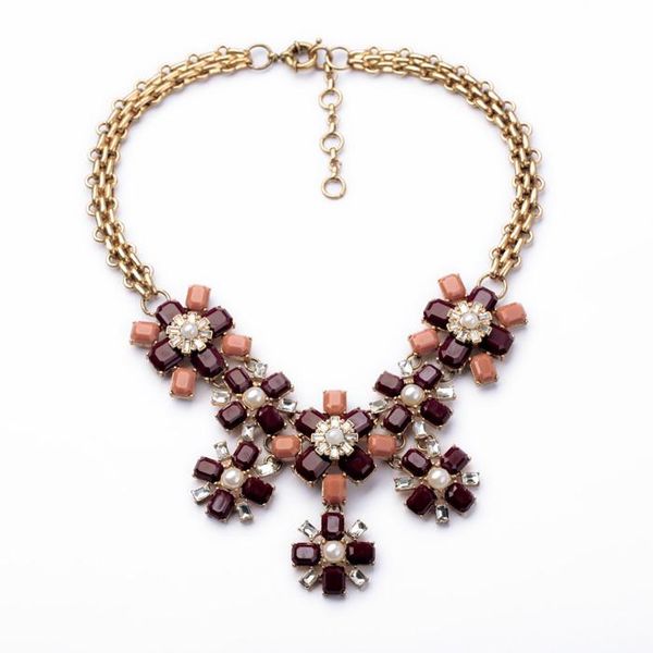 

pendant necklaces bulk price fashion women costume resin twisted singapore chain plant shiny gold color necklace, Silver