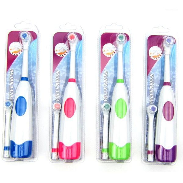 

rotating anti slip waterproof electric toothbrush with 2 brush heads1