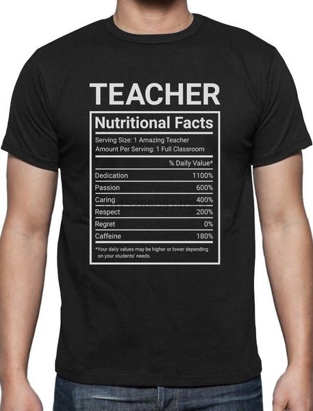 

2019 fashion teacher nutritional facts teaching gifts t-shirt classroom gift tee shirt sport hooded sweatshirt hoodie