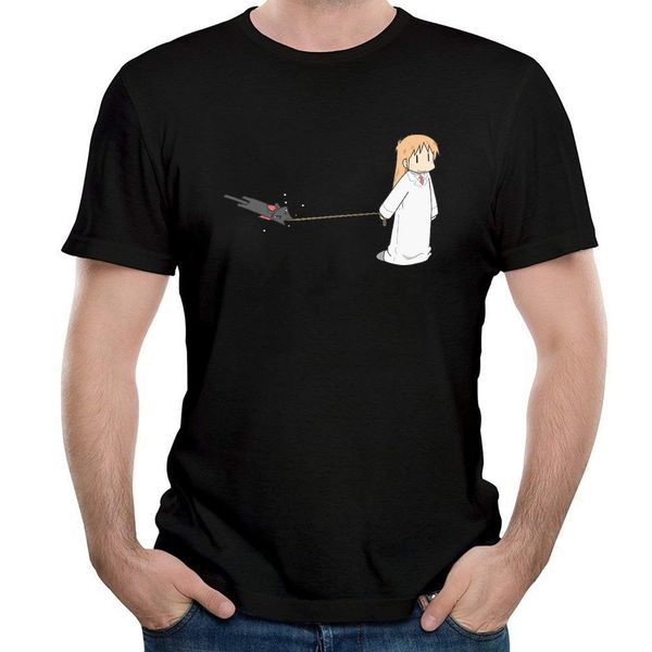 

men's nichijou t shirts black male designing t shirt tee 2018 new short sleeve casual t-shirt tee sport hooded sweatshirt hoodie