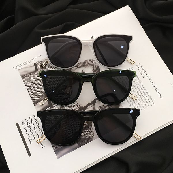 

ins glasses korean fashion new women's net hongyuansu round frame small face sunglasses street shot, White;black