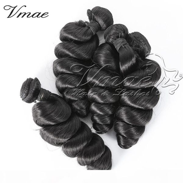 

vmae бразильской сыпучей волна virgin люди волосы соткать необработанный бразильский девы волос 3 связки человеческих волос свободной волна, Black