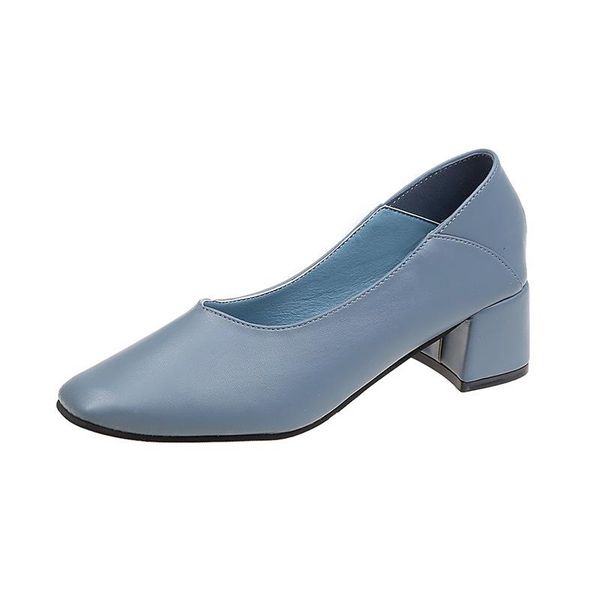 

new women's two single shoes in autumn fashion tide shoes shallow mouth thick heels square head grandma women, Black