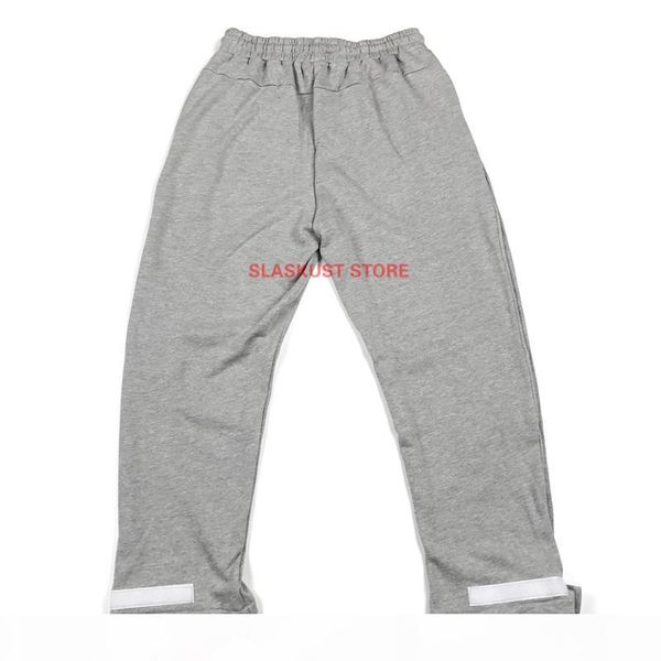 

ankle-length loose fit snap sweatpants men hip hop baggy cotton terry pants y19061001, Black